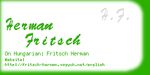 herman fritsch business card